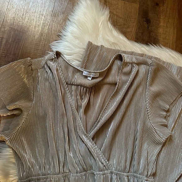 BALTIC BORN Athena Pleated Maxi Dress In Gold - Picture 11 of 12